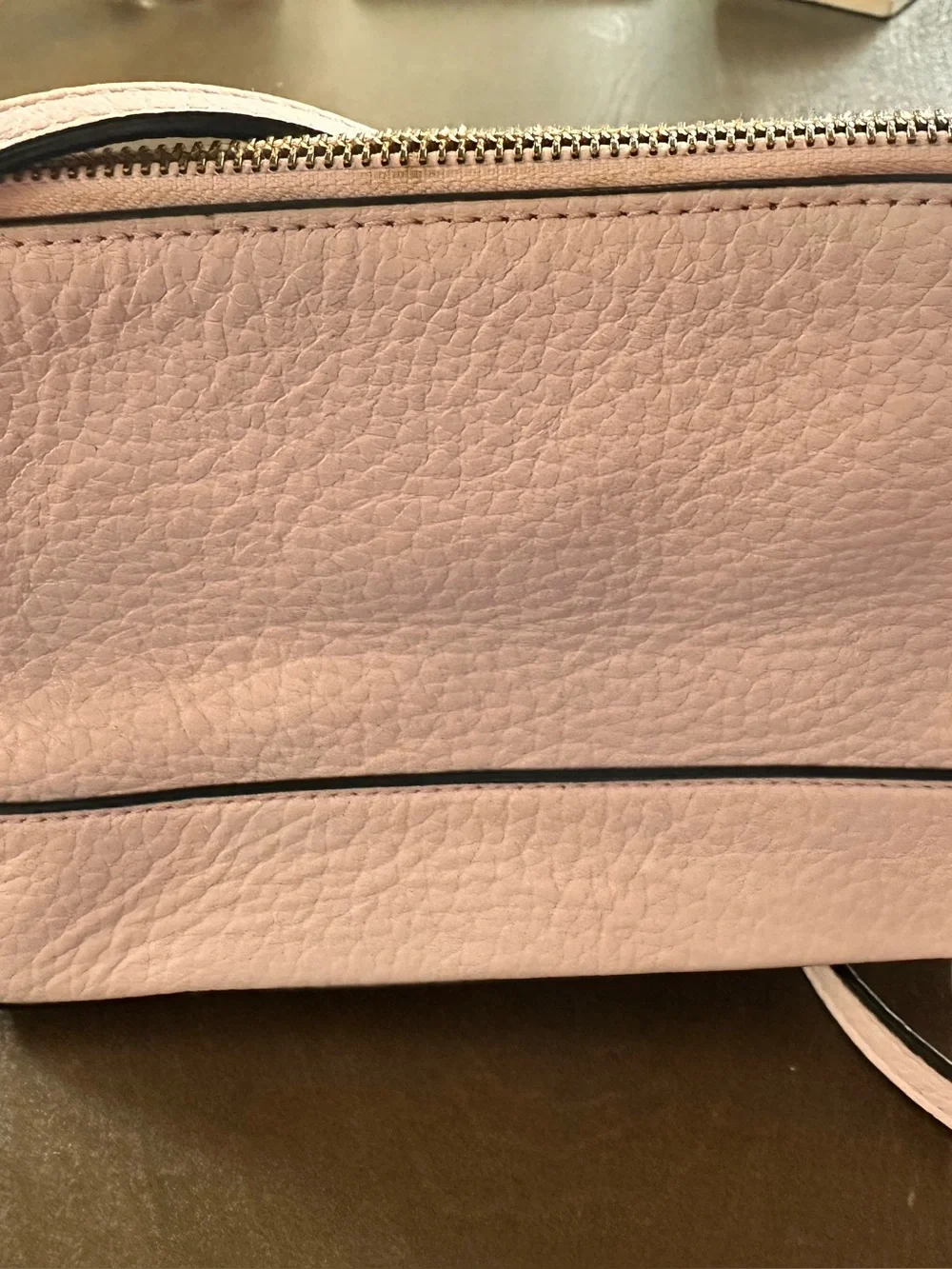 kate spade Blush Pink Pebbled Leather cross body bag  Gold Hardware